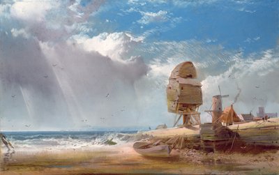 A Ruined Mill near Yarmouth by Henry Bright